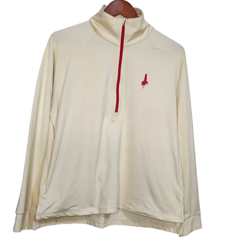 Marine‎ Layer Weekend Sport Quarter Zip Pullover Womens Large Cream Makers Mark